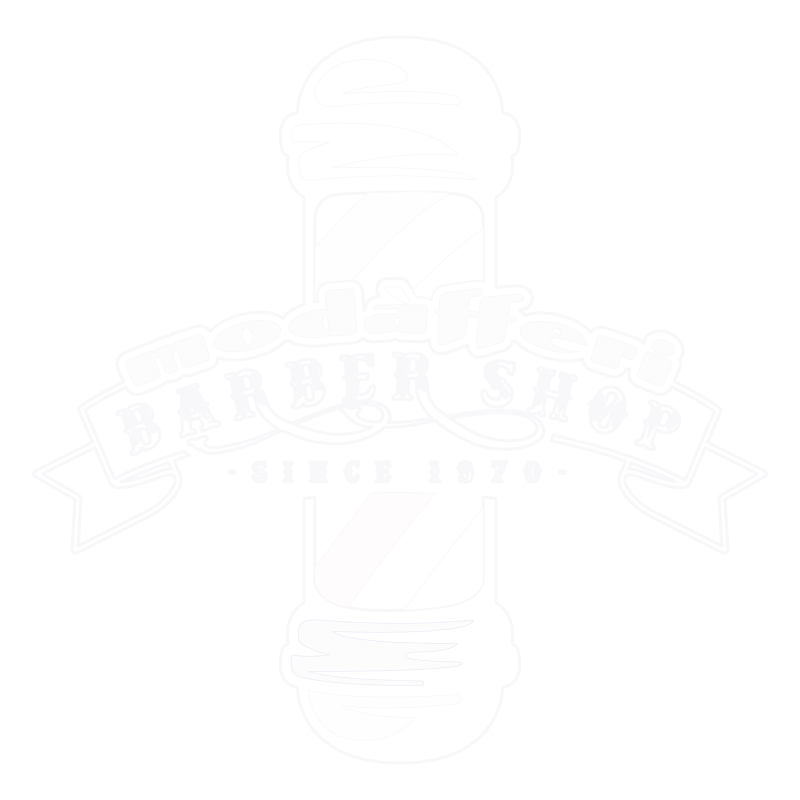 logo modafferi Barber Shop bianco